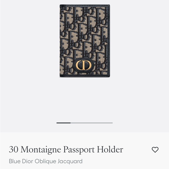 Dior Accessories - Dior Navy Oblique Passport Cover